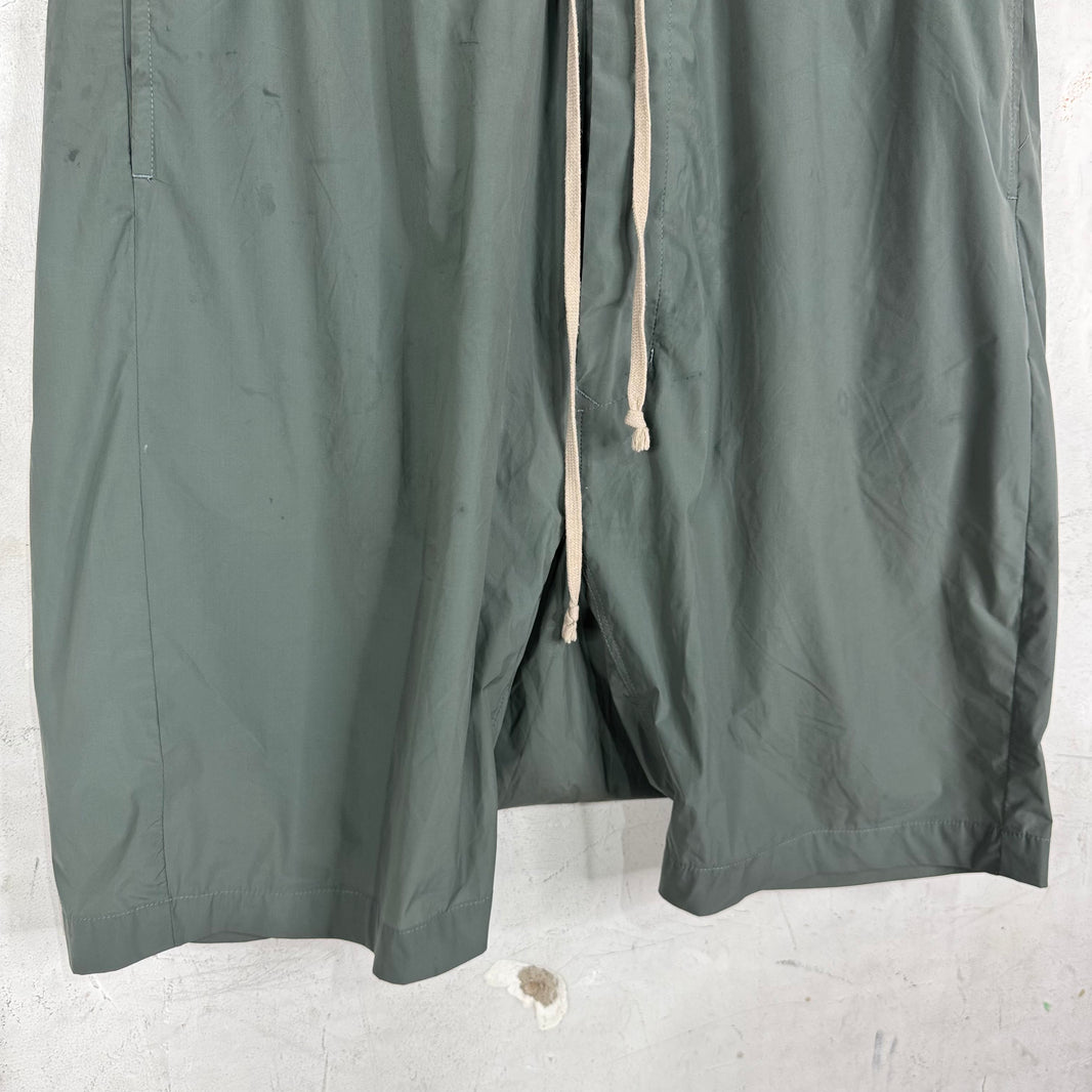 Rick Owens  Dirt Sage Dropcrotch Nylon Shorts
