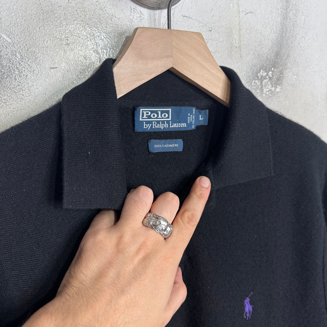 Polo Ralph Lauren Black/ Purple Cashmere Rugby