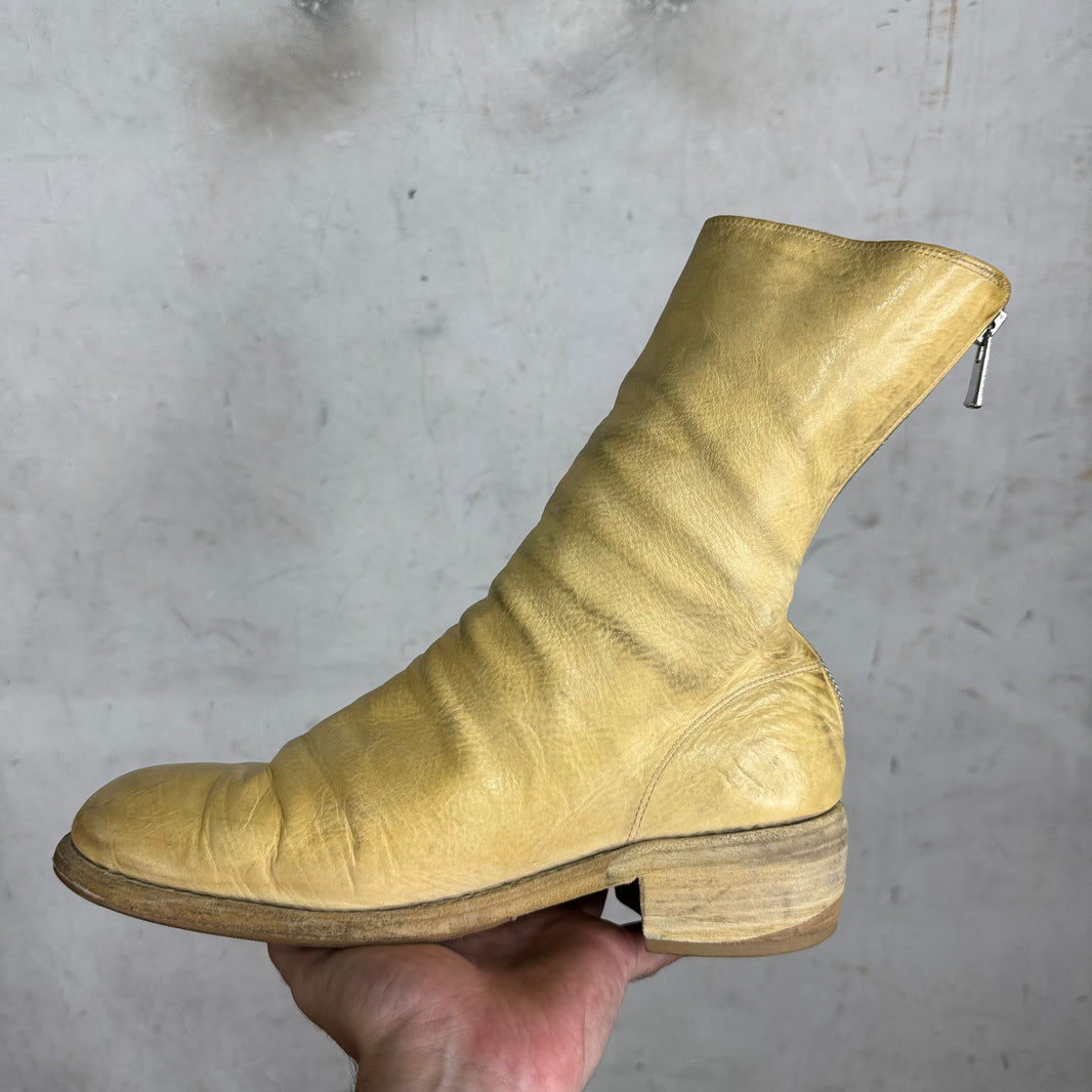 Guidi Yellow 788 Back Zip Boots