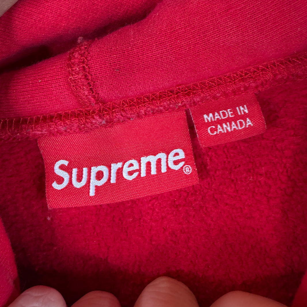 Supreme Bleached Red Tonal Box Logo Hoodie