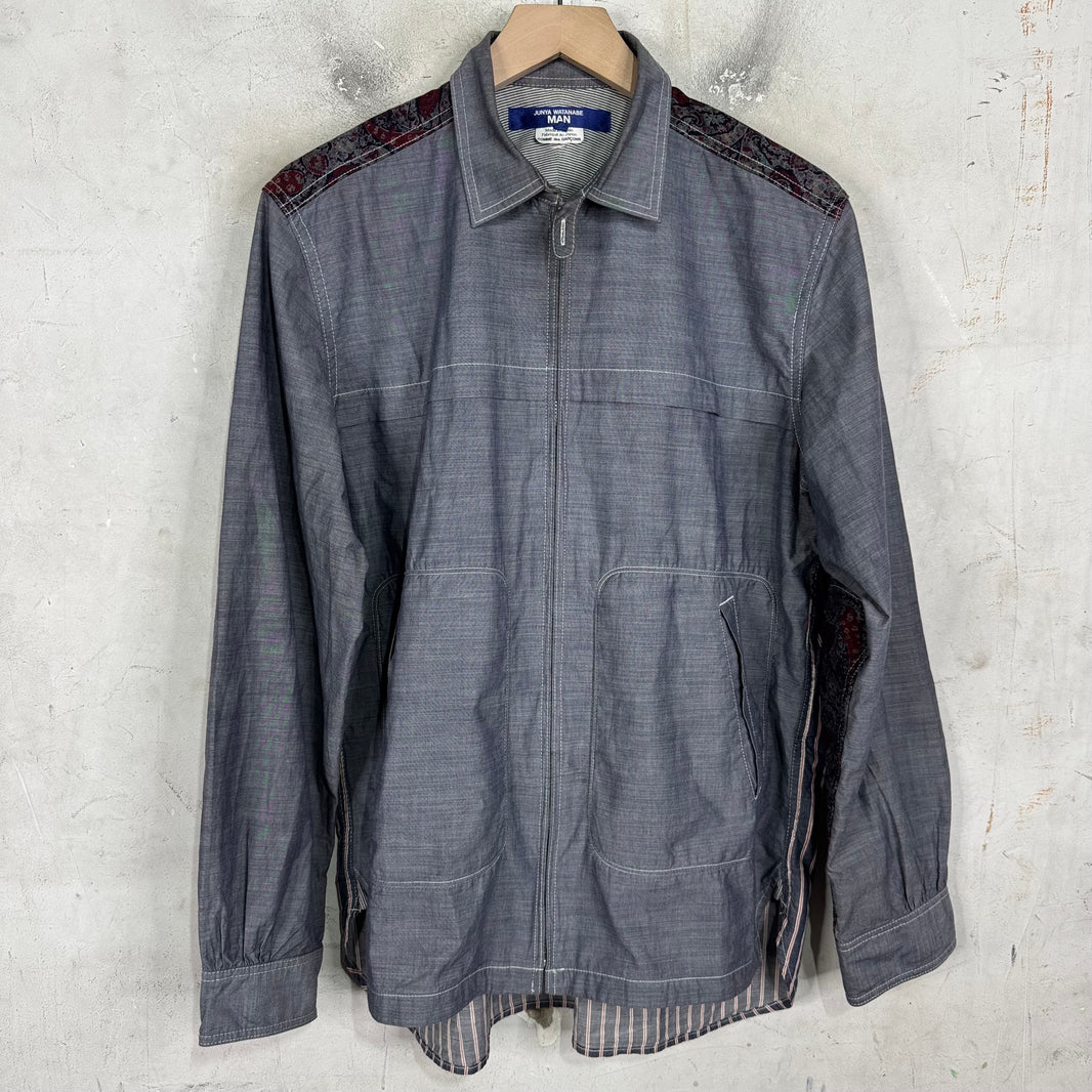 Junya Watanabe Pasiley Patchworked L/S Zipped Shirt