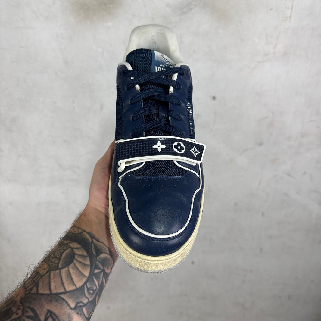 Louis Vuitton Navy Strap Pop-Up Trainers