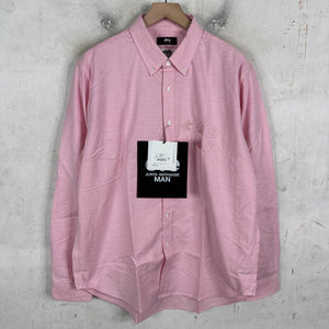 Stussy x Junya Pink Logos Buttoned Shirt