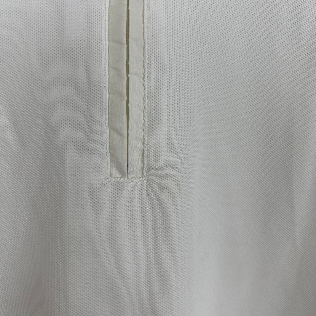 Prada White Zip Up Polo T-Shirt