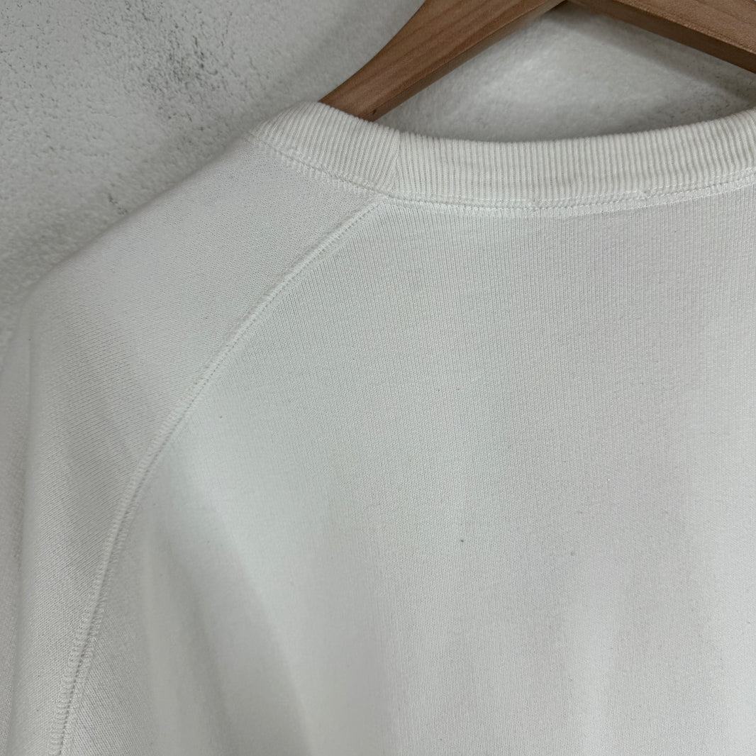 Dior Sacai White Zip Detail Crewneck