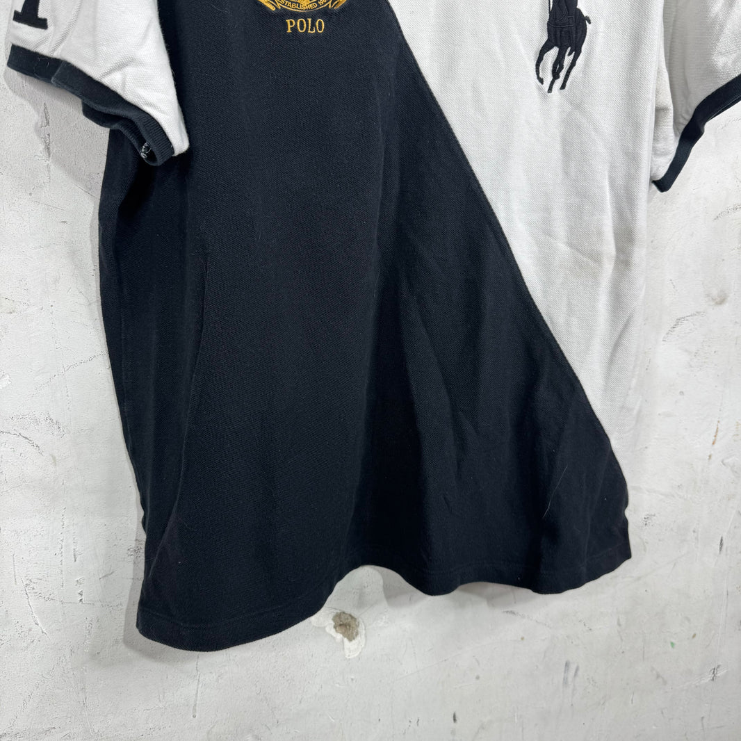 Ralph Lauren Diagonal Panelled Horse and Crest Polo