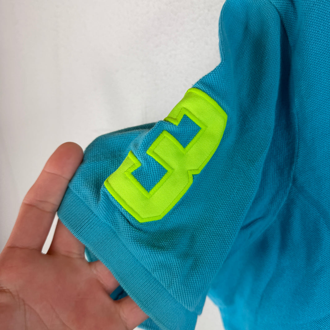 Polo Ralph Lauren Blue Neon Big Horse USA Polo T-Shirt
