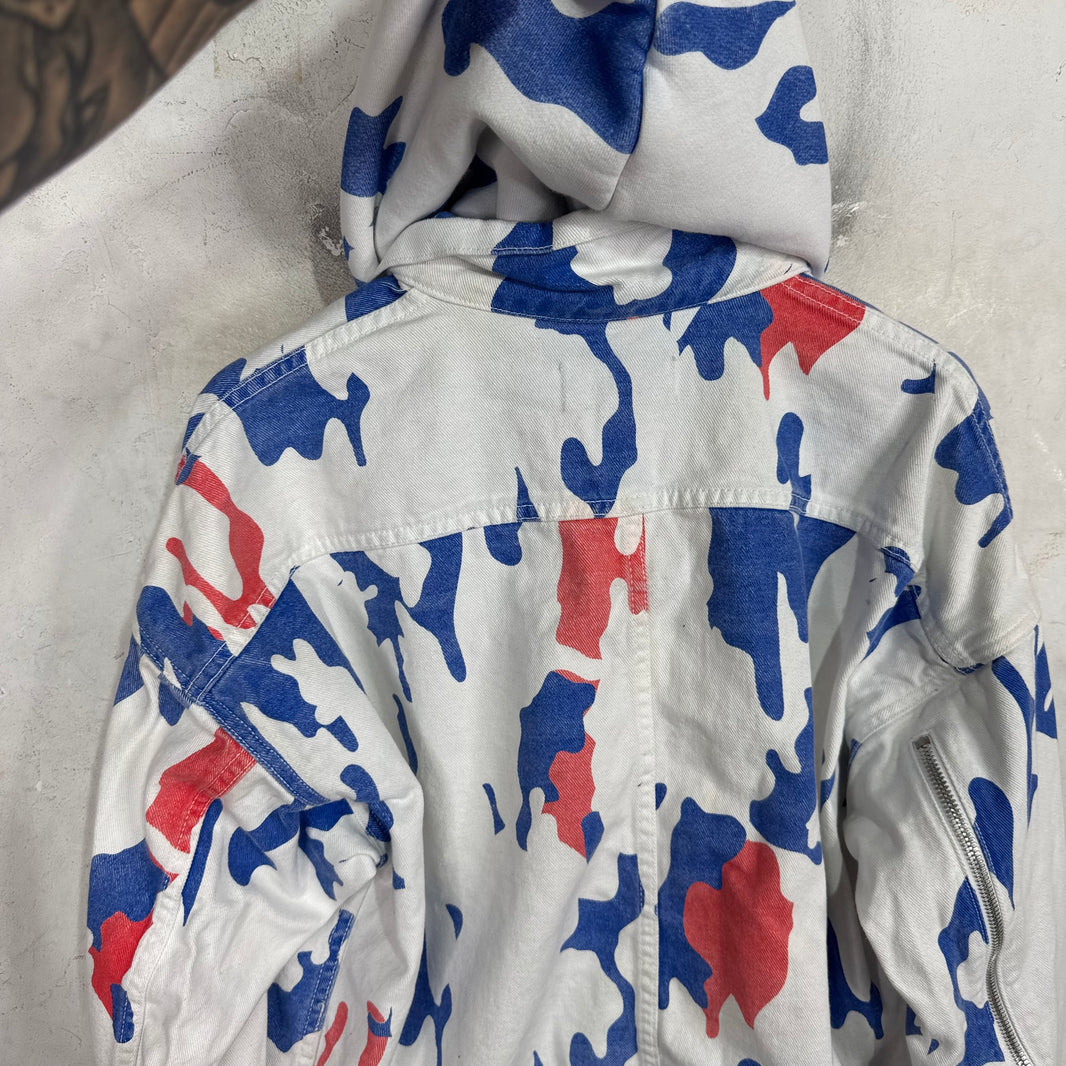 424 Camo Hooded Denim Jacket
