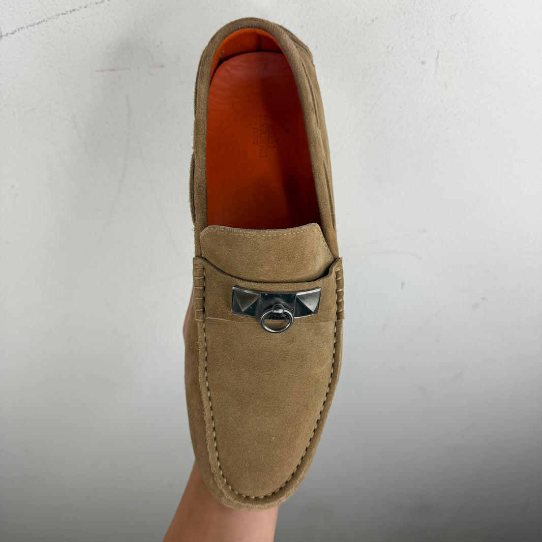 Hermes Irving Suede Loafers