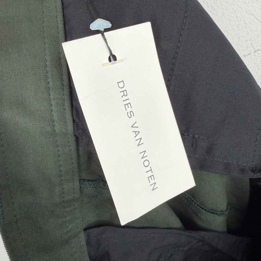 Dries Van Noten Green Trouser Shorts