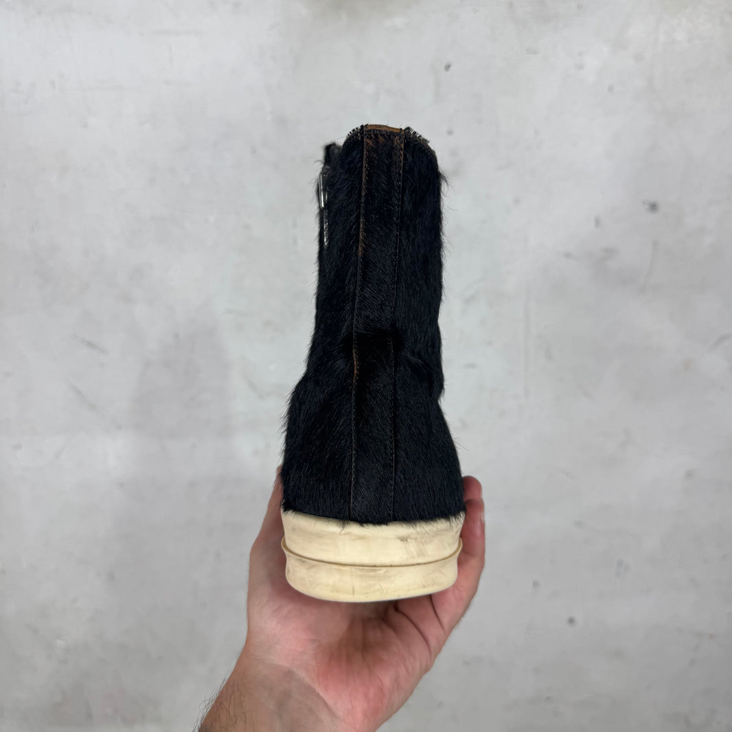 Rick Owens 15' Black Ponyhair Ramones