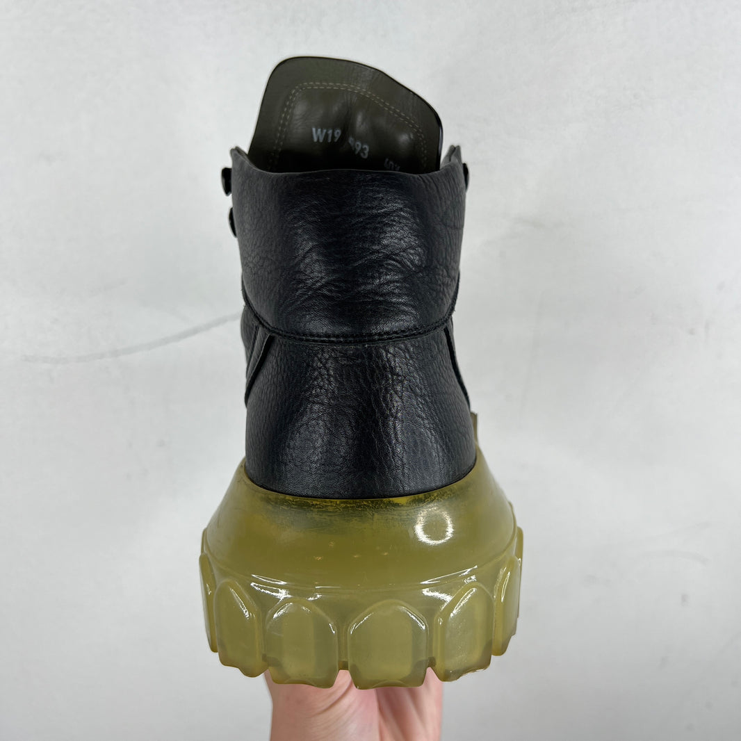 Rick Owens Green Bozo Tractor Boots