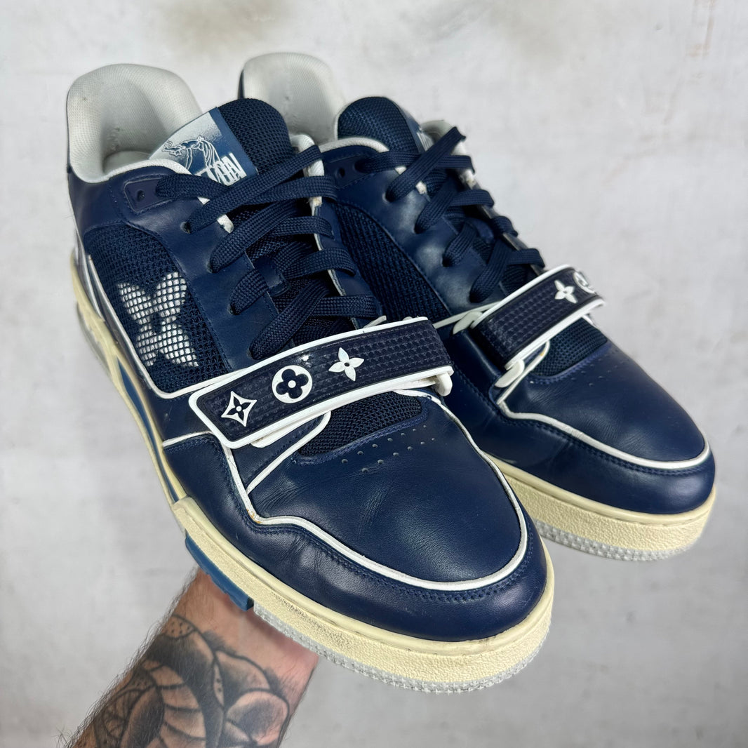 Louis Vuitton Navy Strap Pop-Up Trainers