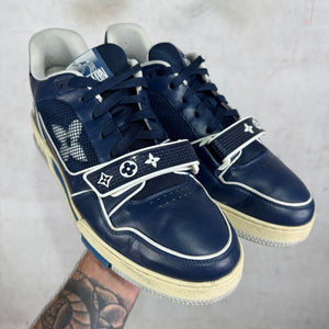 Louis Vuitton Navy Strap Pop-Up Trainers