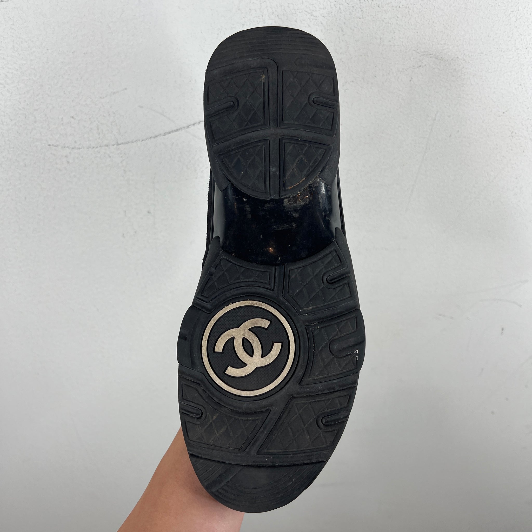 Chanel Black Interlock Logo Runners