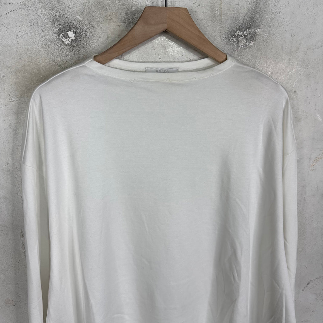 Prada Applique Patch L/S T-Shirt