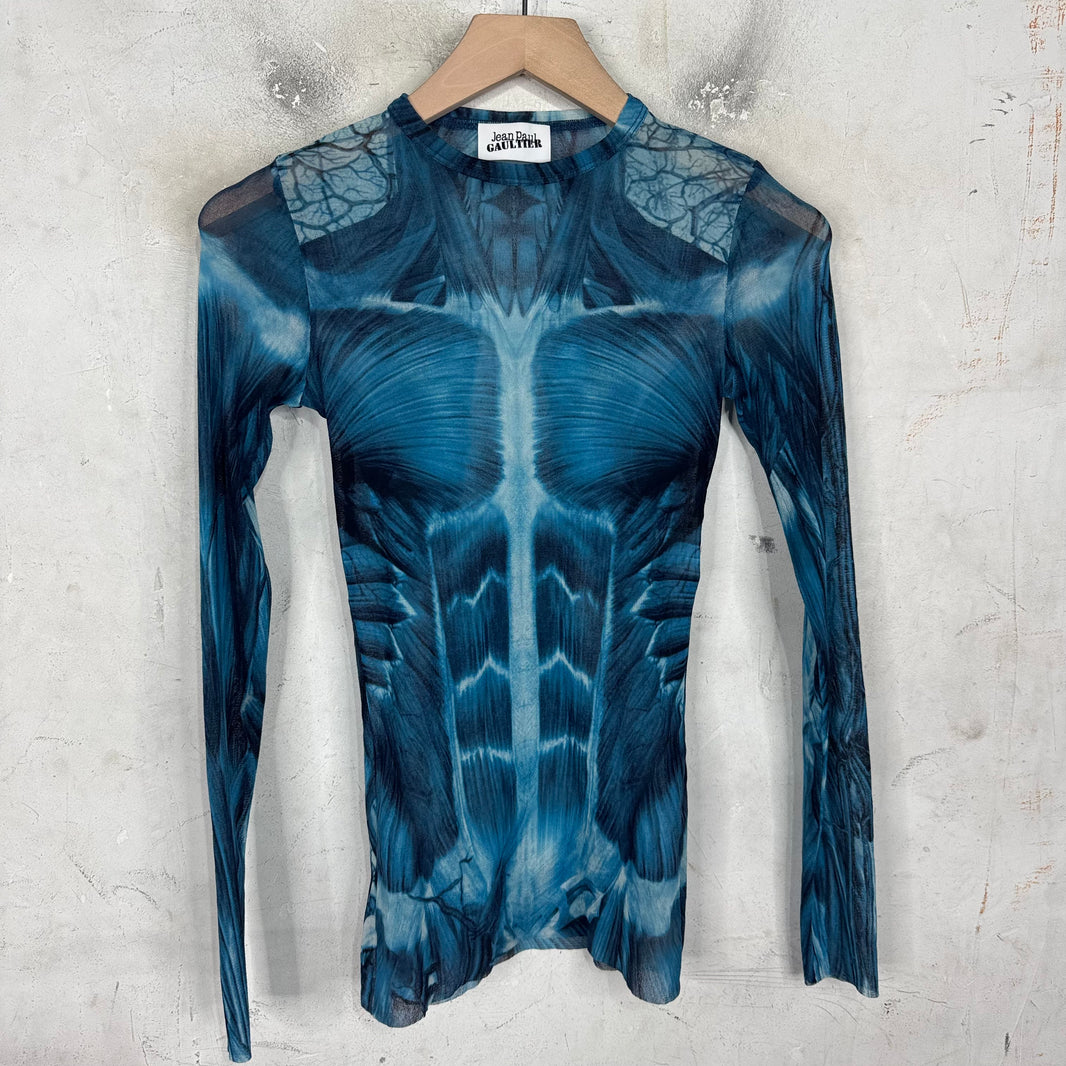 Jean Paul Gaultier Muscle Anatomy Sheer Shirt