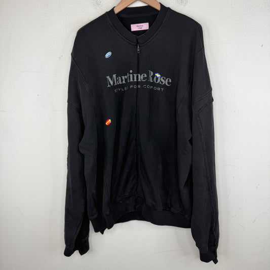 Martine Rose Sticker Cotton Zip Up Jacket