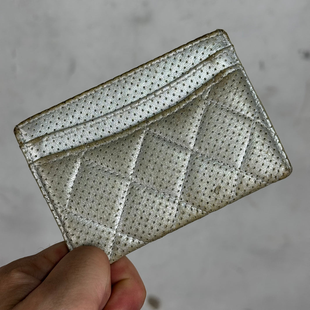 Chanel Perforated Leather Cardholder Wallet