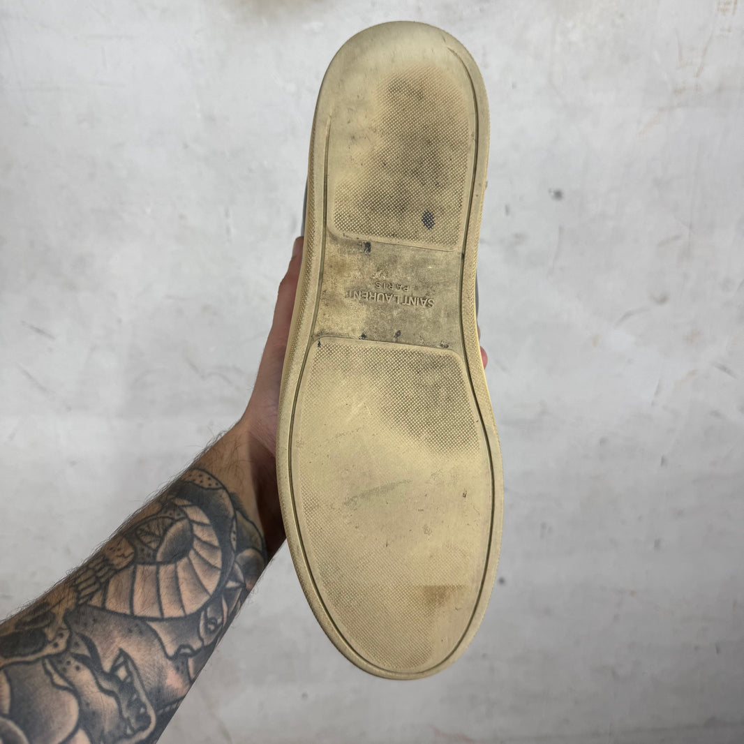 Saint Laurent Grey Leather SL03 Sneakers