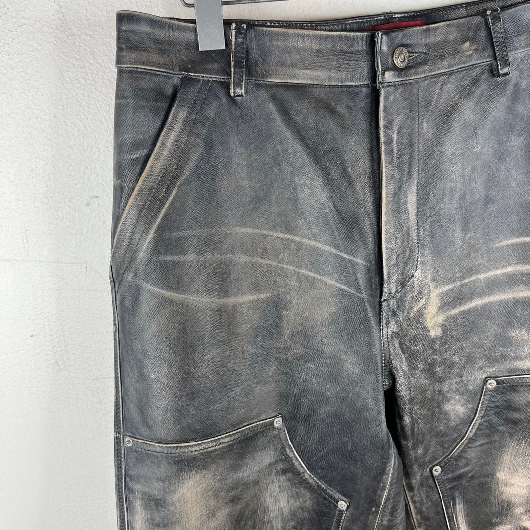 424 Leather Double Knee Trousers