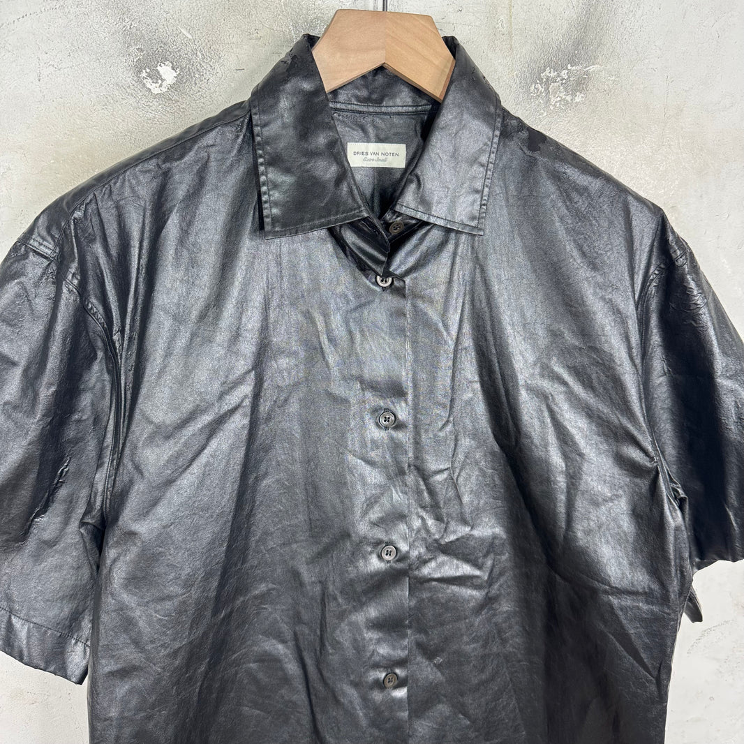 Dries Van Noten PVC Coated SS Button Up Shirt