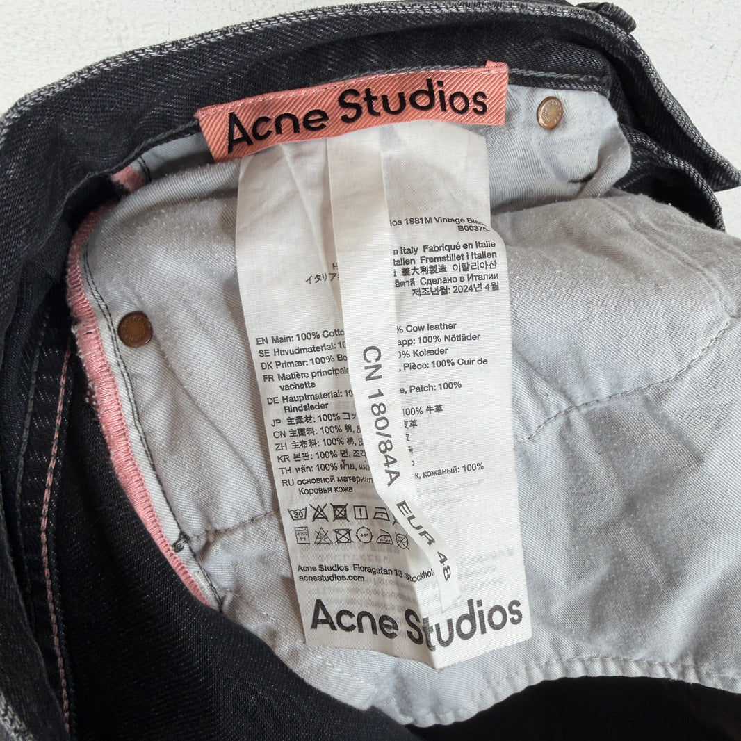 Acne Studios 1981 Vintage Black Jeans