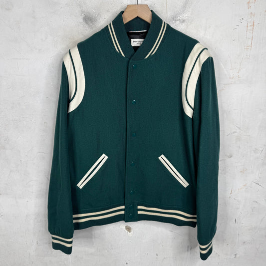 Saint Laurent Eagles Green Teddy Jacket