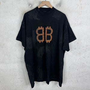 Balenciaga Mudded Bitcoin Logo T-Shirt