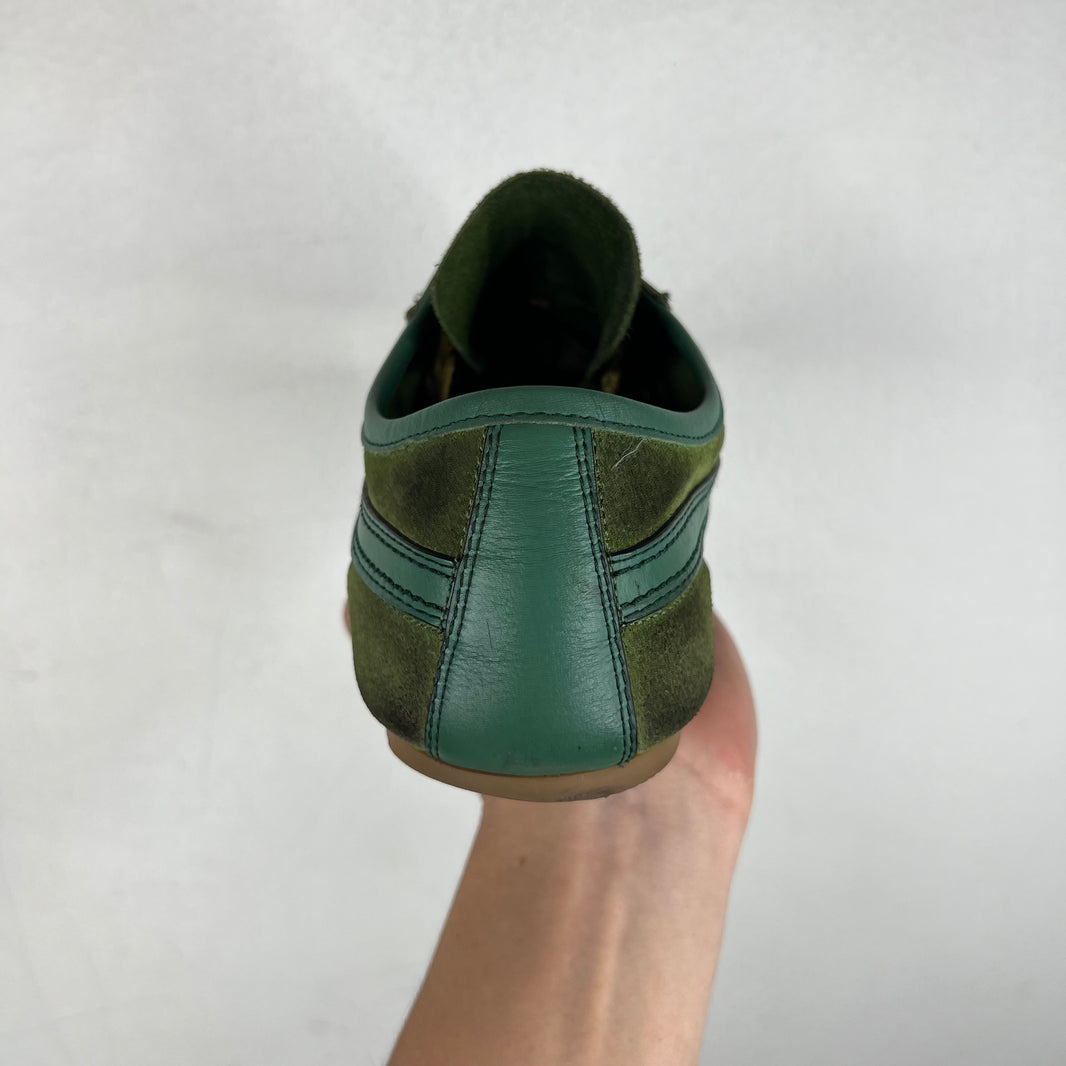 Dries Van Noten Green Leather Trim Sneakers