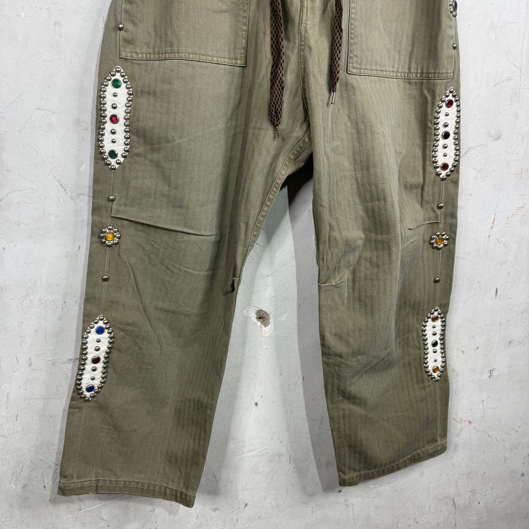 Kapital Rhinestone Herringbone Pants