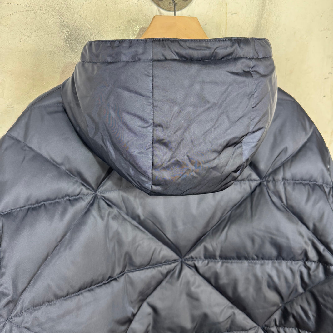 Prada Quilted Distressed Logo Puffer Jacket