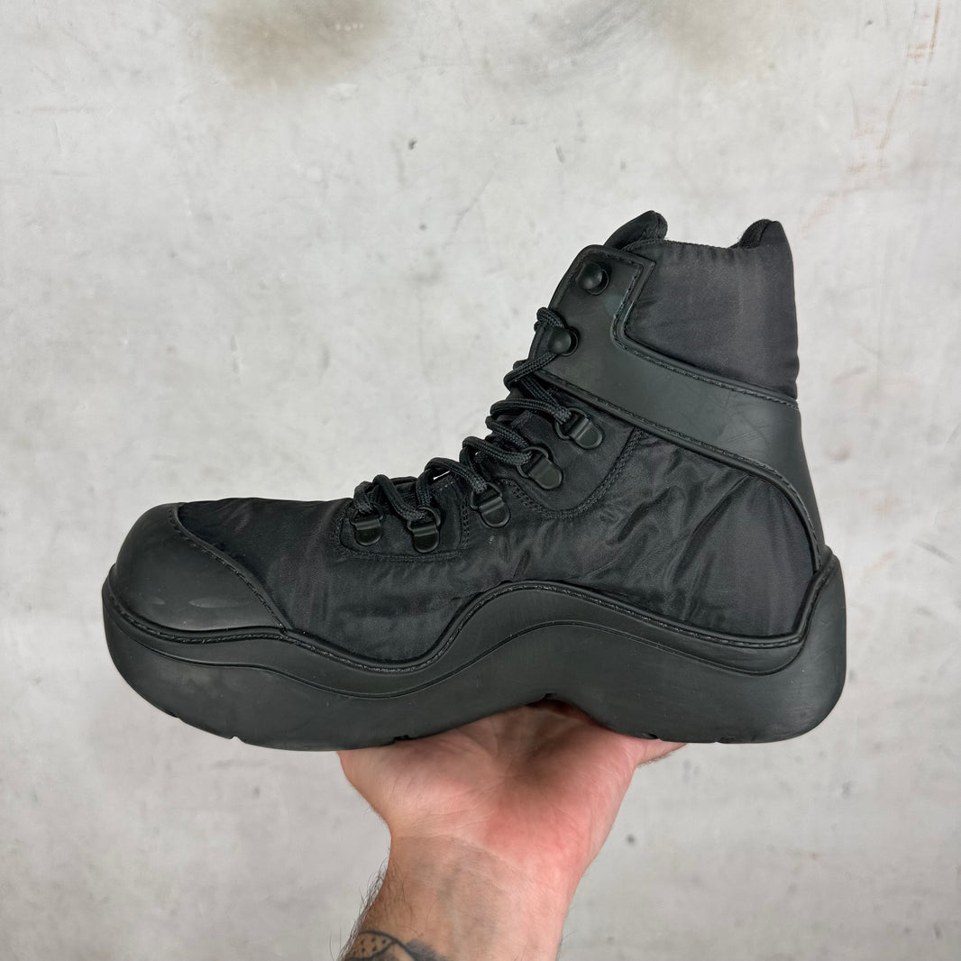 Bottega Veneta Charcoal Bomber Puddle Boots