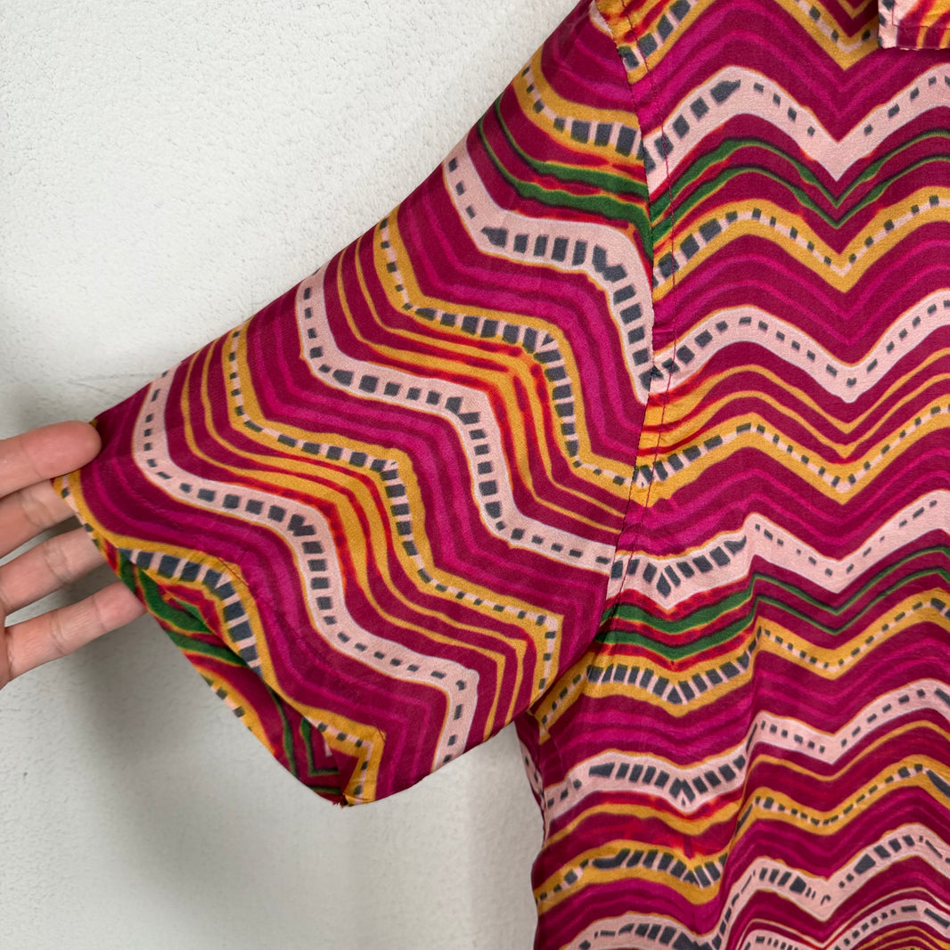 Bode Silk Zig Zag S/S Shirt