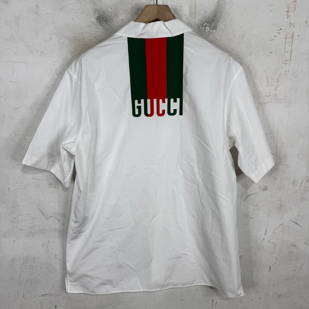 Gucci Back Logo Stripe Shirt