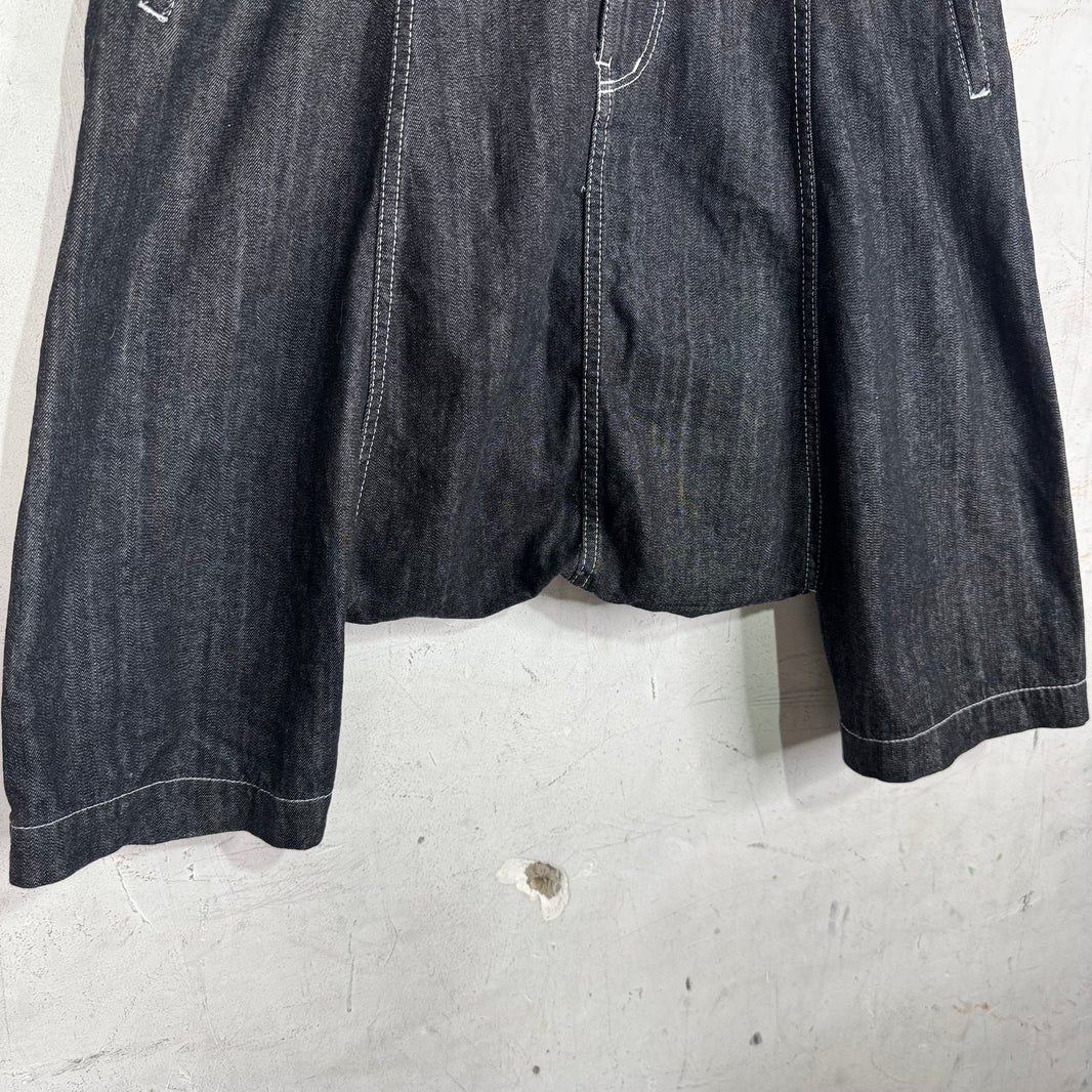 CDG Black Denim Dropcrotch Shorts
