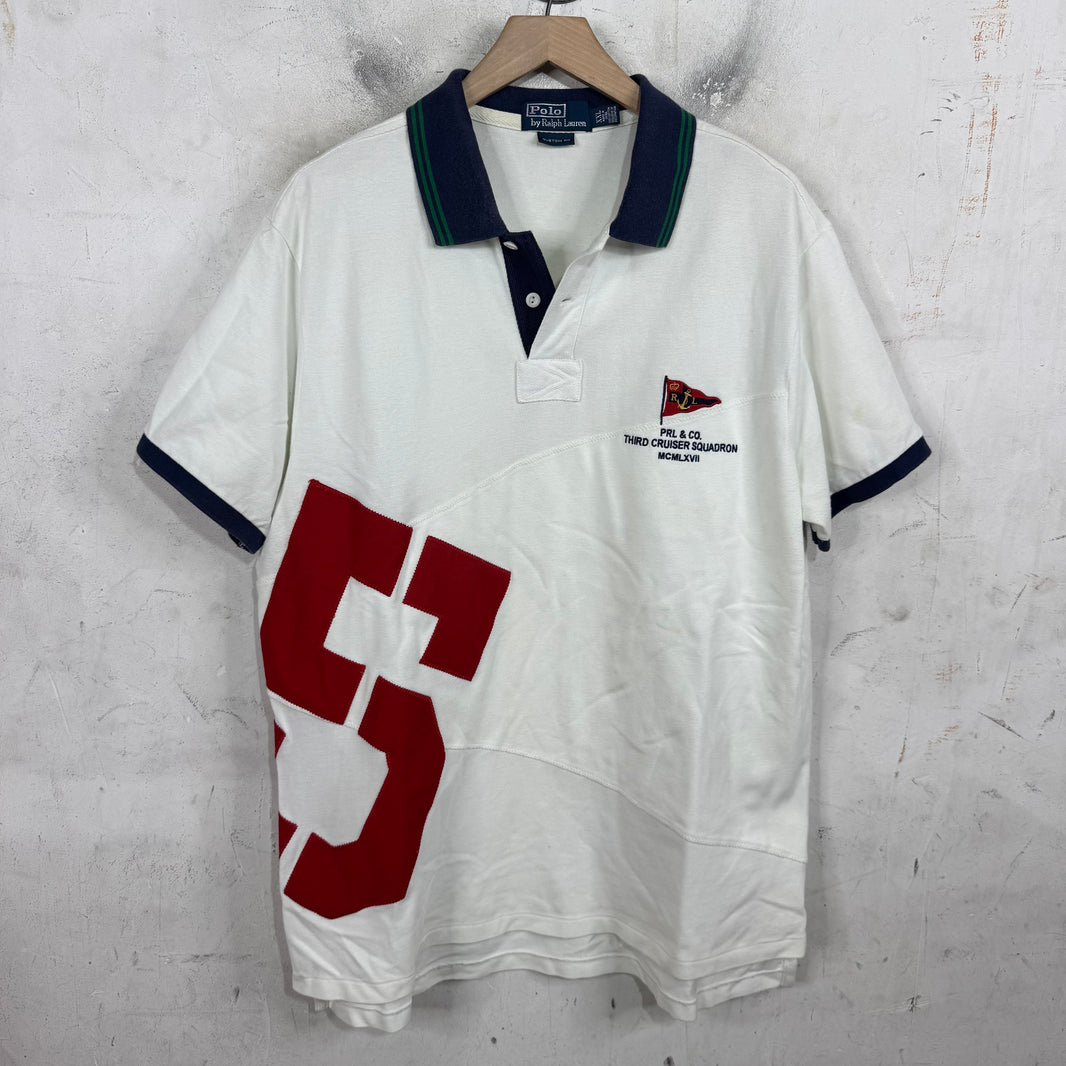 Ralph Lauren White Flag Patched 5 Polo