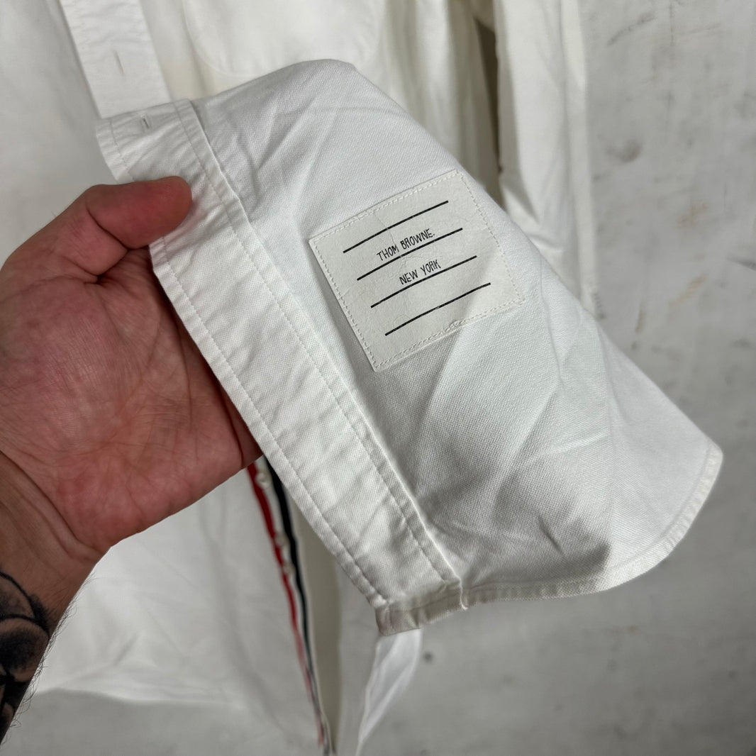 Thom Browne White Canvas Button Up