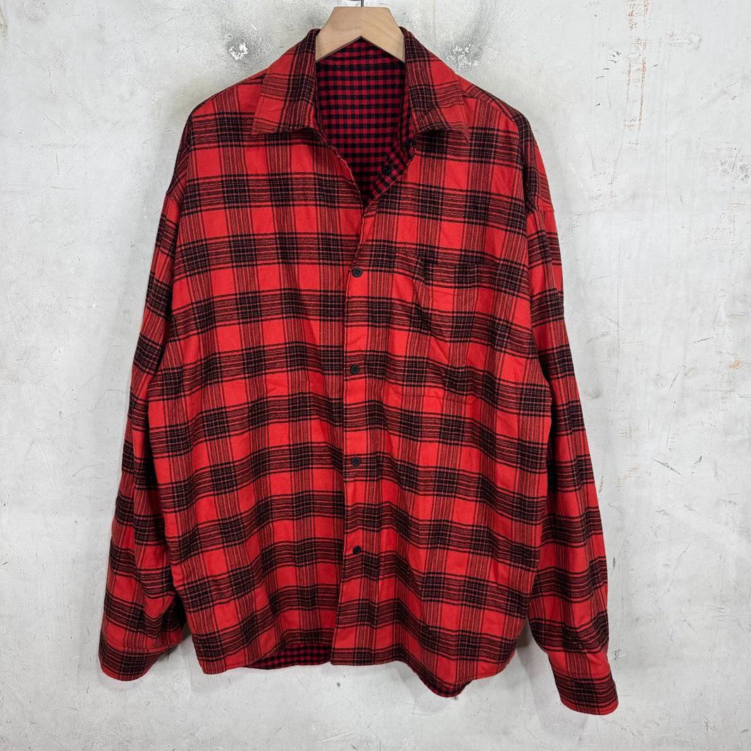 Balenciaga Multi Plaid Red Flannel
