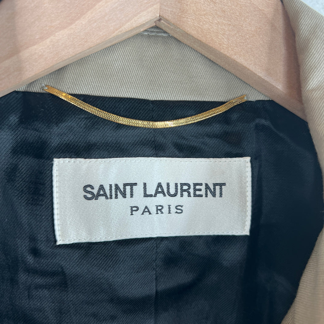 Saint Laurent Gray Trench Coat