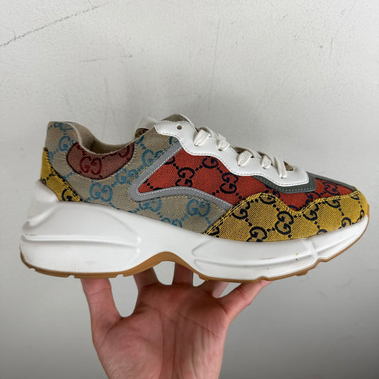 Gucci Multicolor Monogram Rhython Sneakers