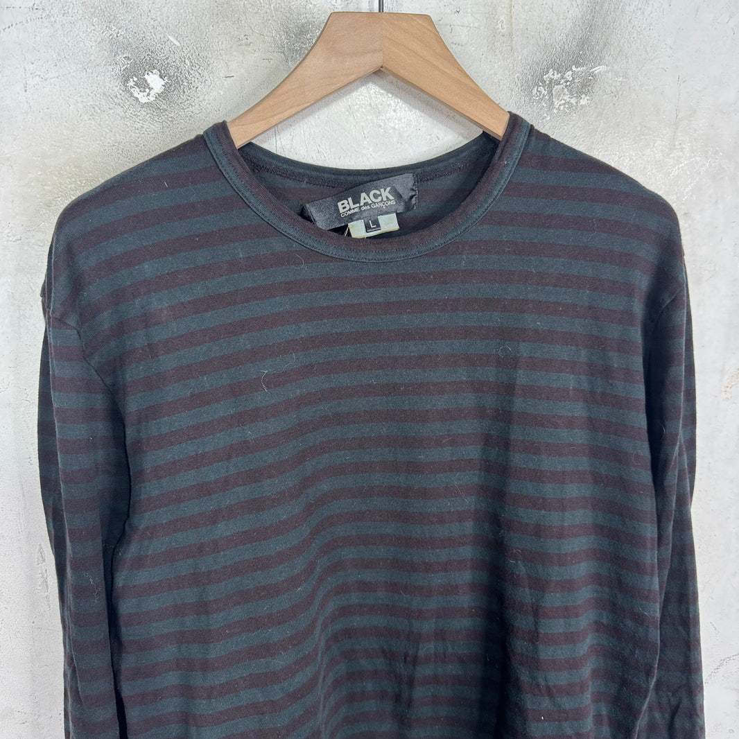 CDG Black Striped Gradient L/S T-Shirt