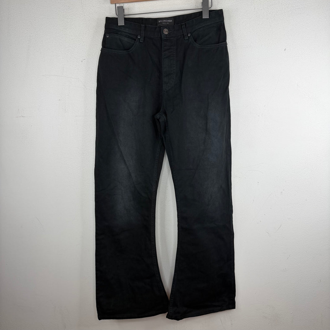 Balenciaga Small Fit Flared Black Jeans