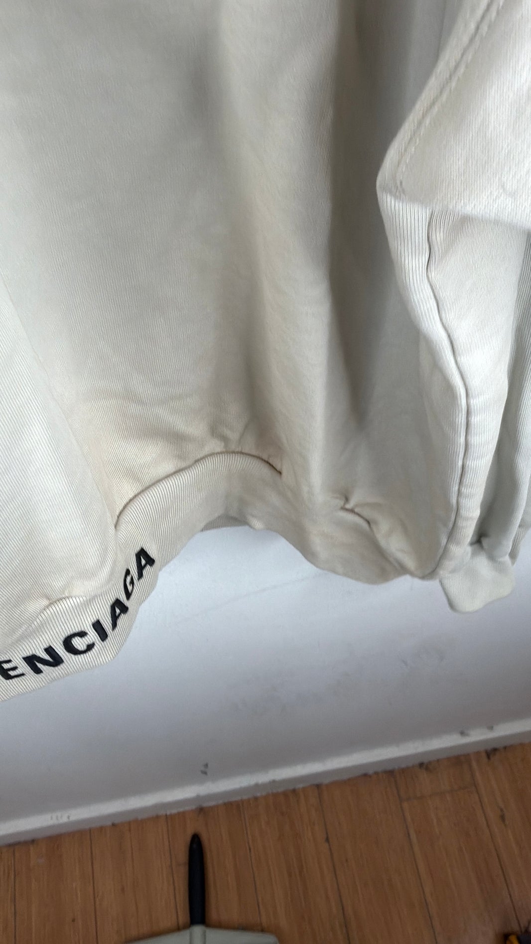 Balenciaga Tan Waistband Logo Hoodie