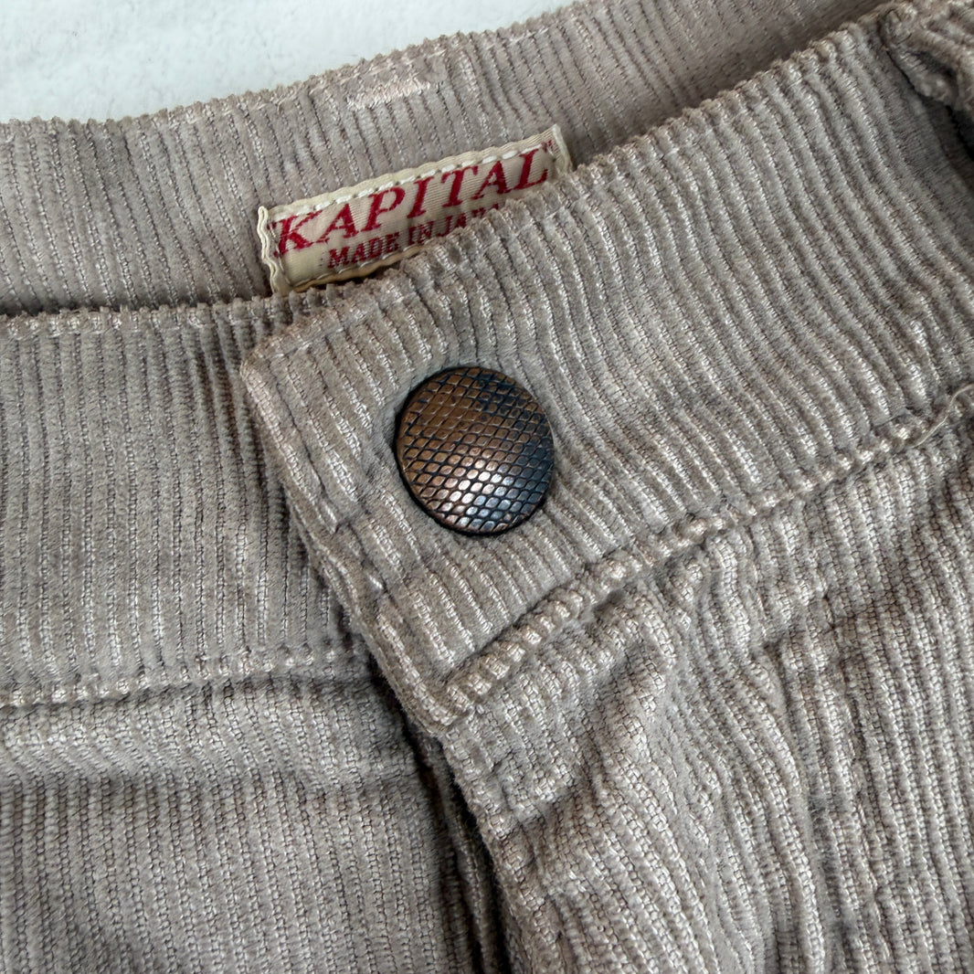 Kapital Laced Corduroy Flared Trousers