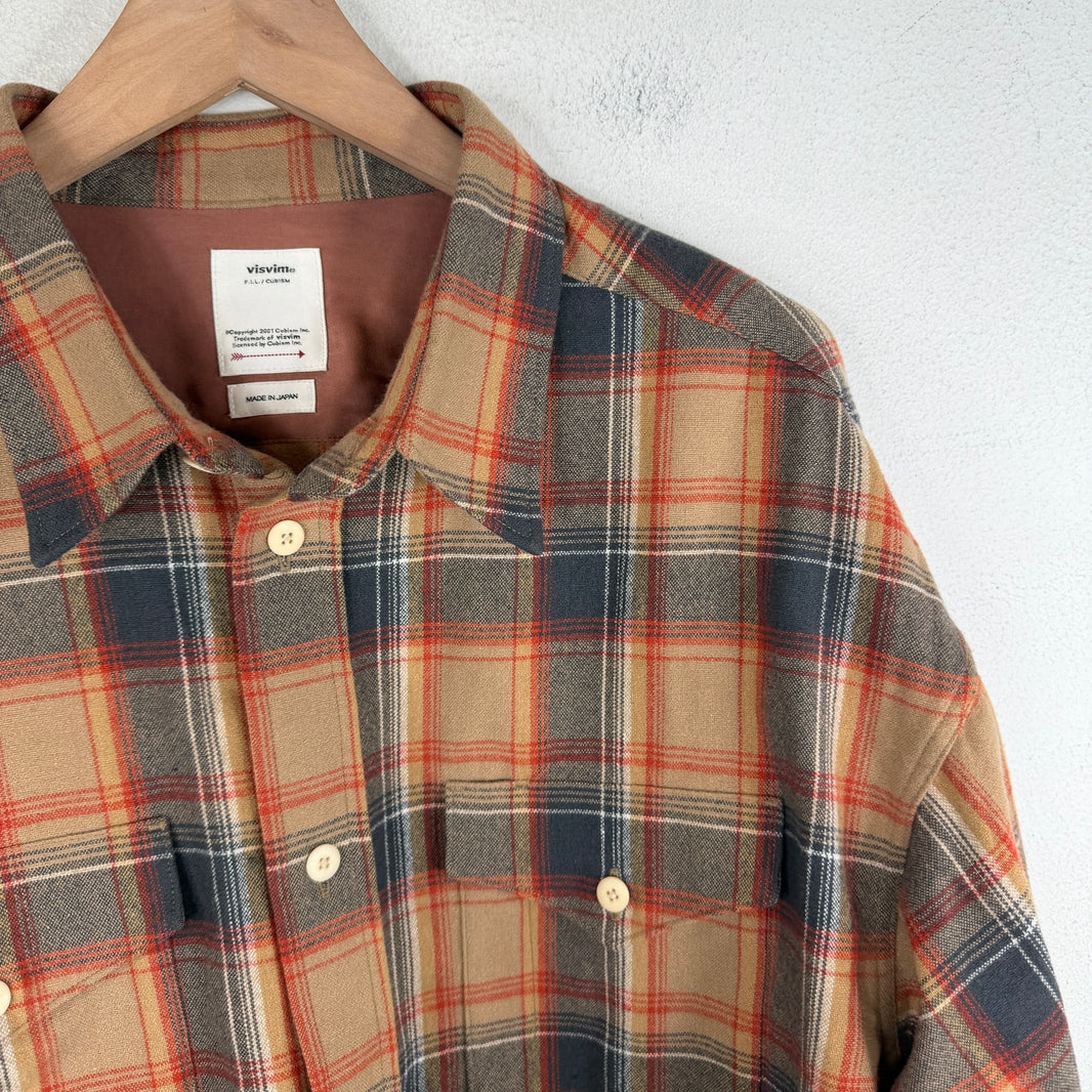 Visvim Red/Blue Button Up Flannel