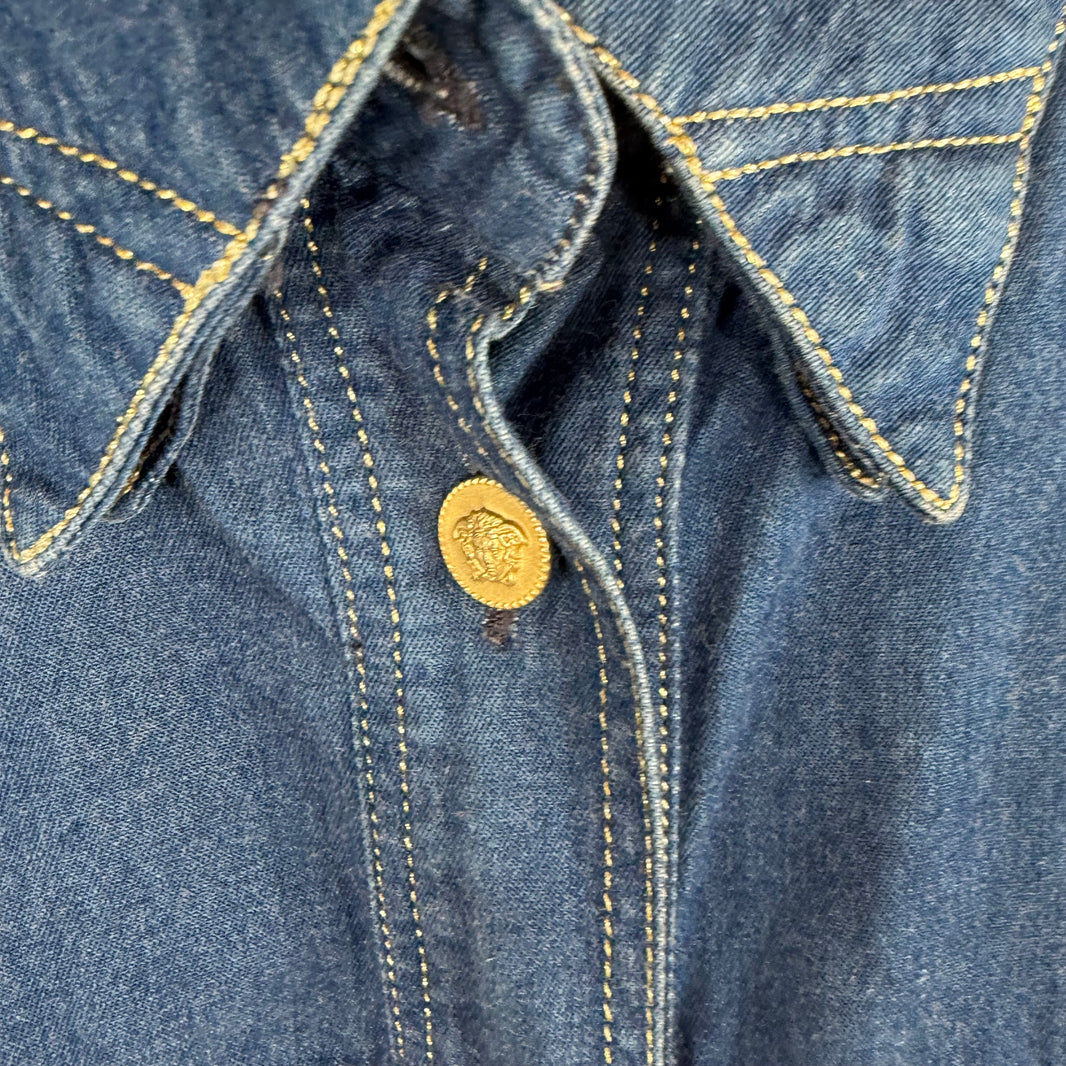 Versace Vintage Denim Button Up Shirt