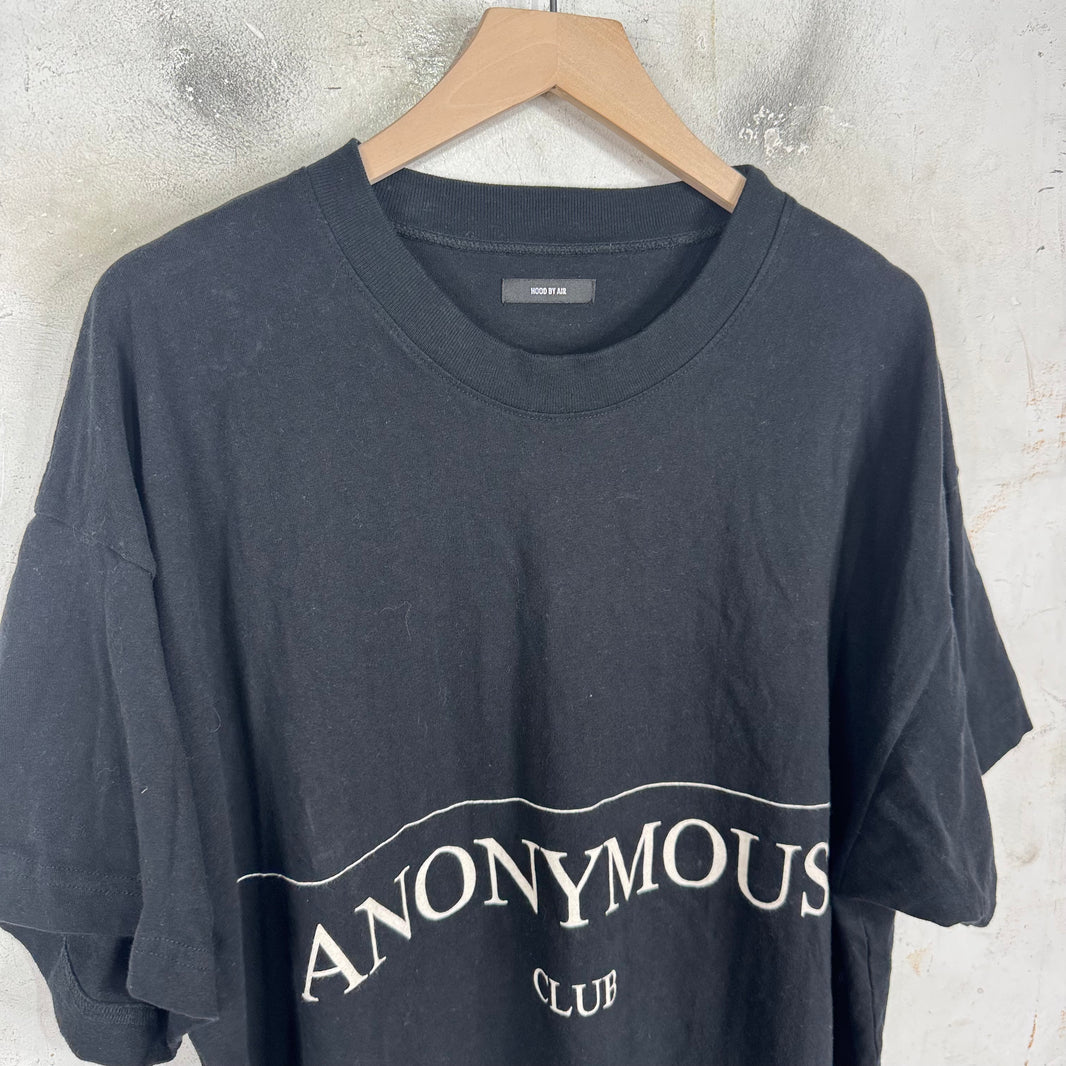 Hood By Air Black Anonymous Club Logo T-Shirt