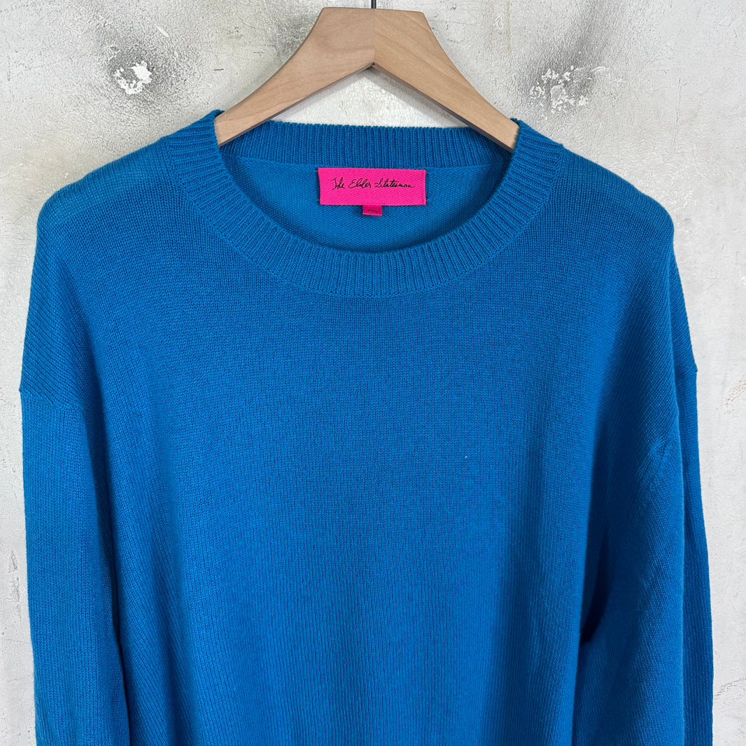 Elder Statesman Blue Cashmere Sweater