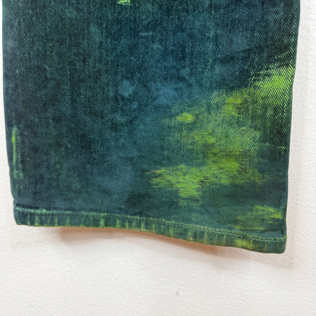 Marni Green Flared Denim Jeans